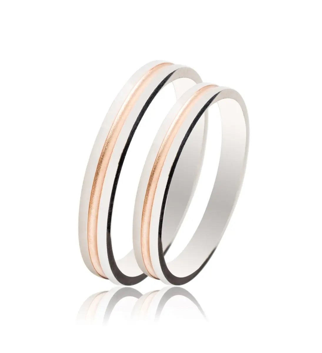 Maschio Femmina SL17 Δίχρωμες Βέρες Γάμου σε 9 ή 14ct - Κοσμηματοπωλείο Goldy