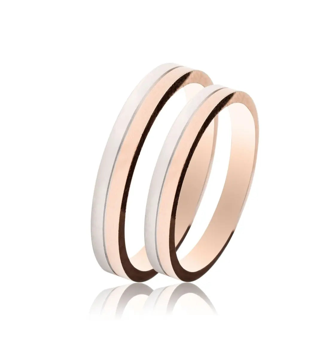 Maschio Femmina SL26 Δίχρωμες Βέρες Γάμου σε 9 ή 14ct - Κοσμηματοπωλείο Goldy