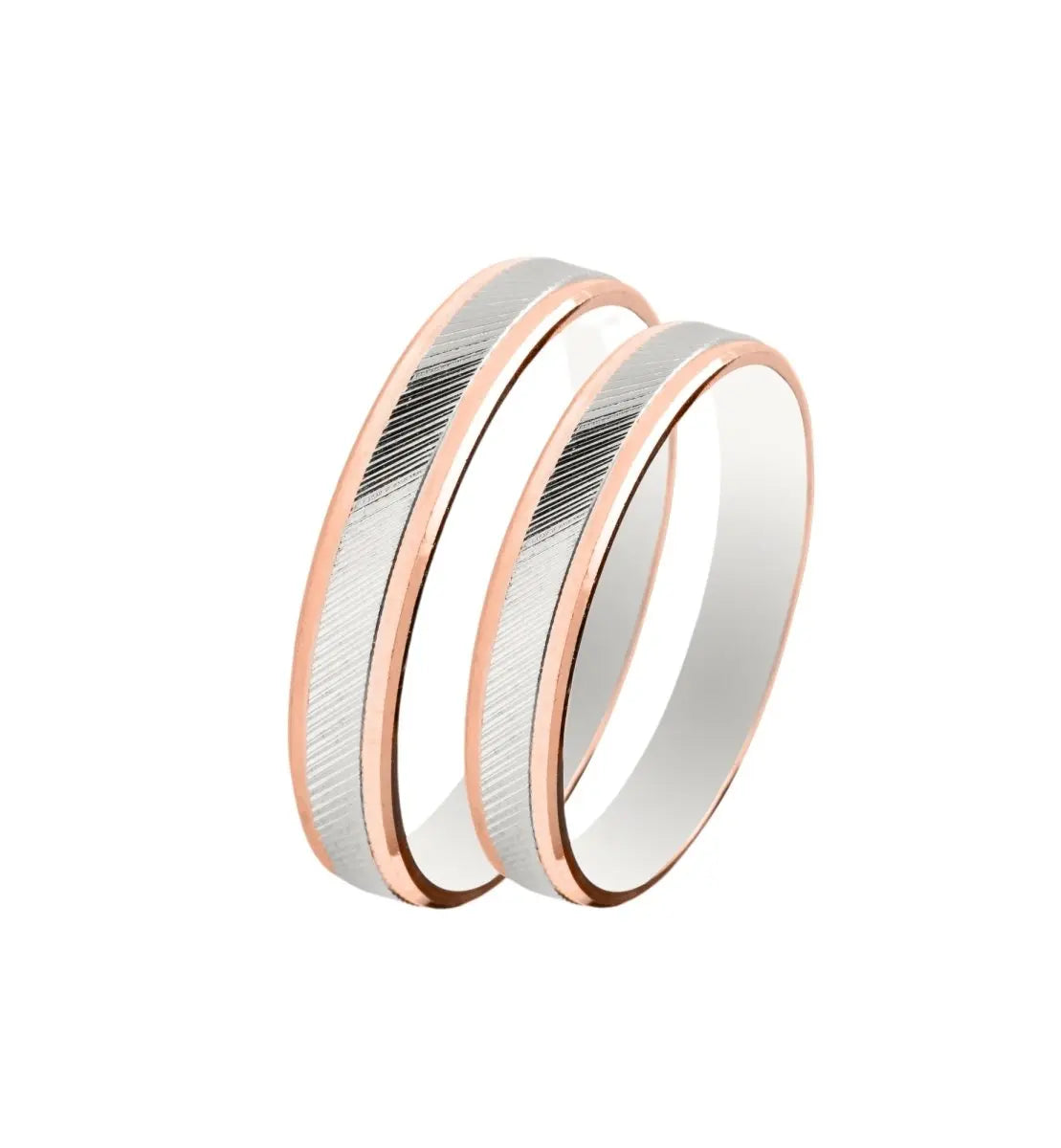 Maschio Femmina SL27 Δίχρωμες Βέρες Γάμου σε 9 ή 14ct - Κοσμηματοπωλείο Goldy