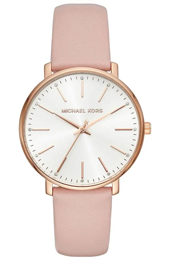 Michael Kors MK2741 Pyper Pink Leather Strap - Κοσμηματοπωλείο Goldy