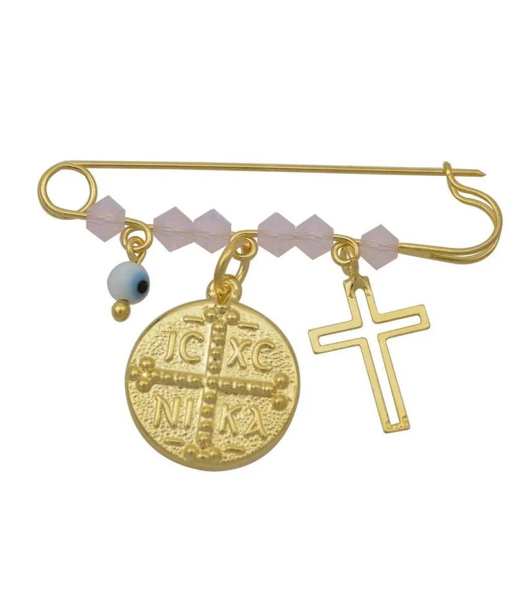 Παραμάνα BC31001 για Νεογέννητο Κοριτσάκι σε Επιχρυσωμένο Ασήμι - Κοσμηματοπωλείο Goldy