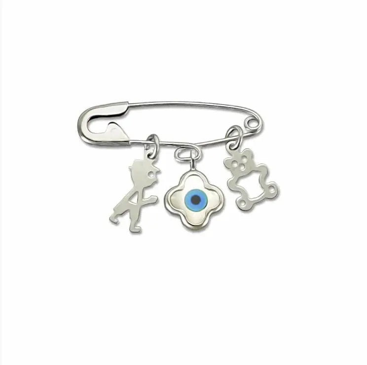 Παραμάνα P168W για Νεογέννητο Αγόρι σε Λευκόχρυσο Κ9 - Κοσμηματοπωλείο Goldy