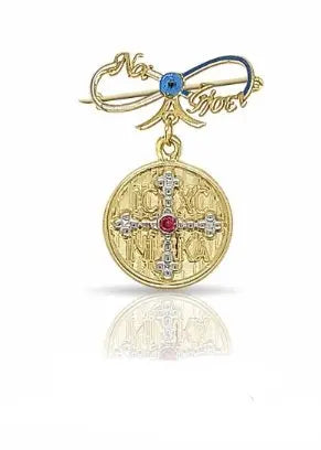 Παραμάνα PO11071 για Νεογέννητο Αγοράκι με Κωνσταντινάτο σε Χρυσό Κ9 - Κοσμηματοπωλείο Goldy