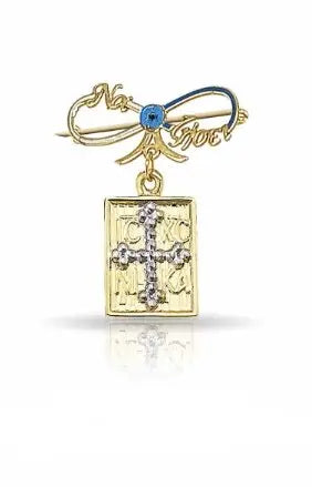 Παραμάνα PO11084 για Νεογέννητο Αγοράκι με Κωνσταντινάτο σε Χρυσό Κ9 - Κοσμηματοπωλείο Goldy