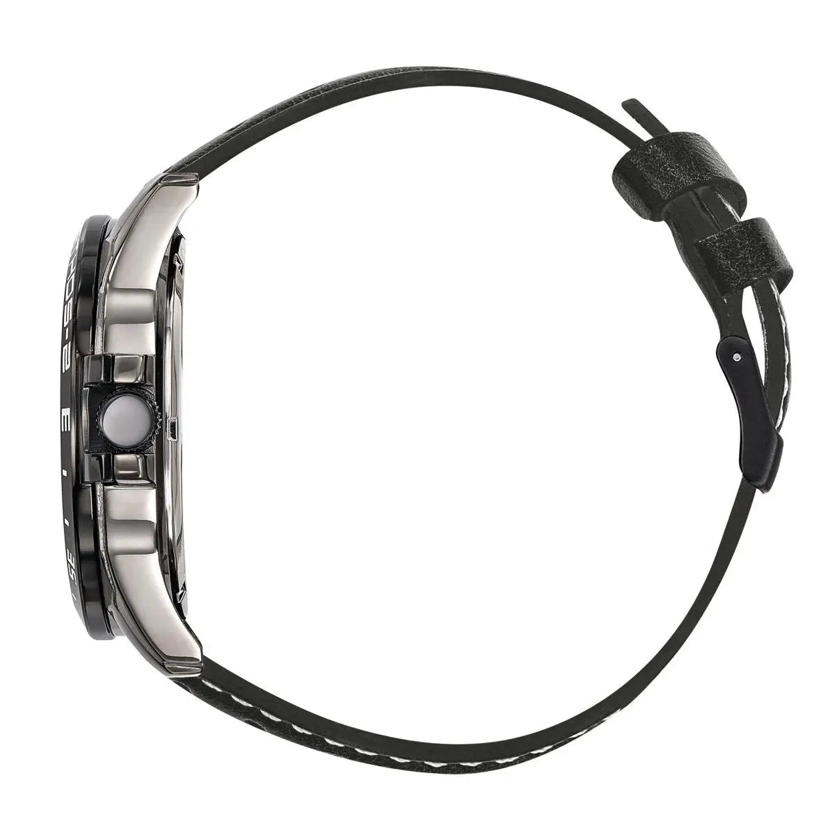 Patrouille De France 668051 Athos 2 Black Leather Strap - Κοσμηματοπωλείο Goldy