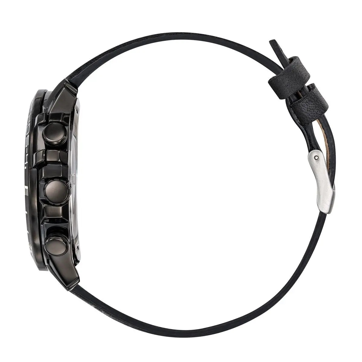 Patrouille De France 668086 Athos 4 Chronograph Black Leather Strap - Κοσμηματοπωλείο Goldy