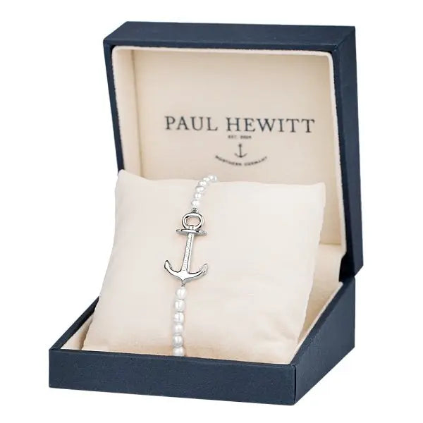 PAUL HEWITT PH-ABB-S-P Anchor Spirit Βραχιόλι Από Ατσάλι με Πέρλες - Κοσμηματοπωλείο Goldy