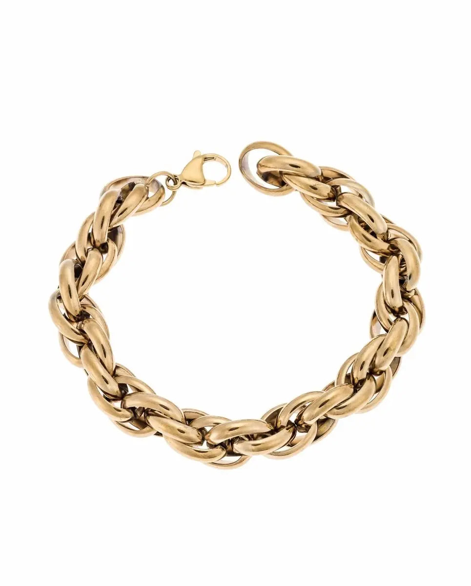 Puppis PUB08224G Βραχιόλι Από Επιχρυσωμένο Ατσάλι - Κοσμηματοπωλείο Goldy