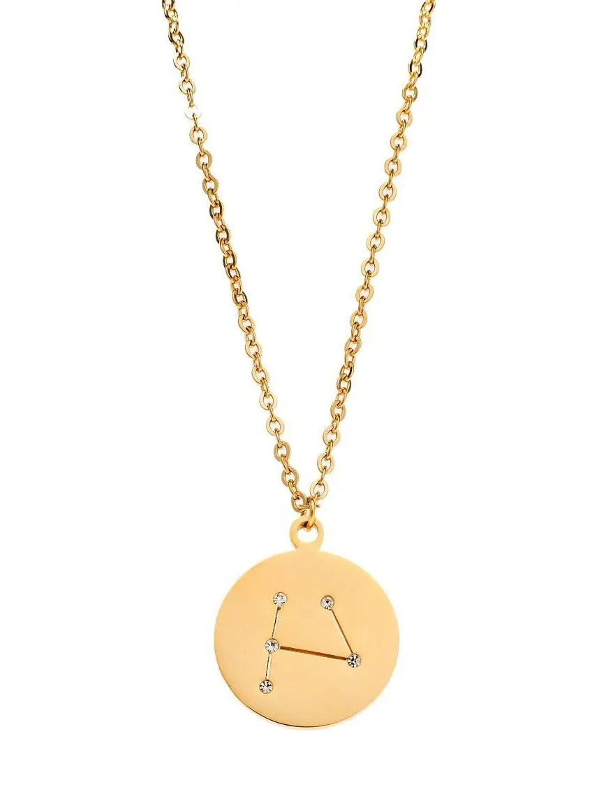 Puppis PUP30079G Κολιέ Ζώδιο Ζυγός Από Ατσάλι - Κοσμηματοπωλείο Goldy