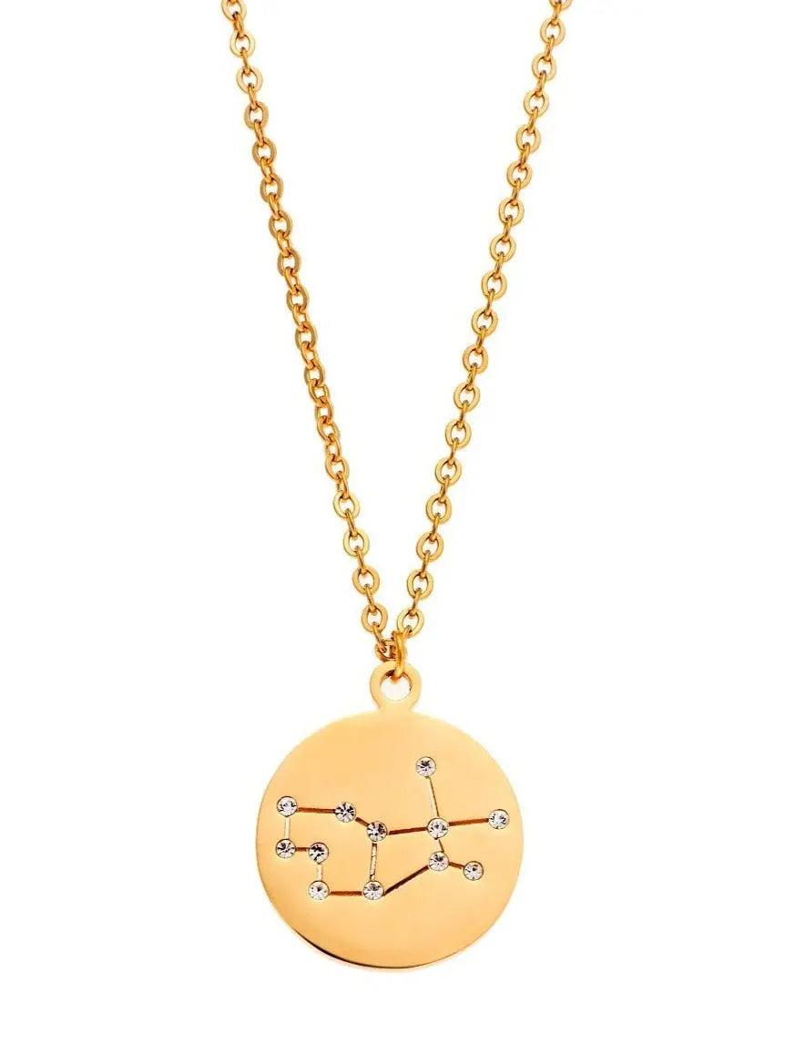 Puppis PUP30080G Κολιέ Ζώδιο Παρθένος Από Ατσάλι - Κοσμηματοπωλείο Goldy