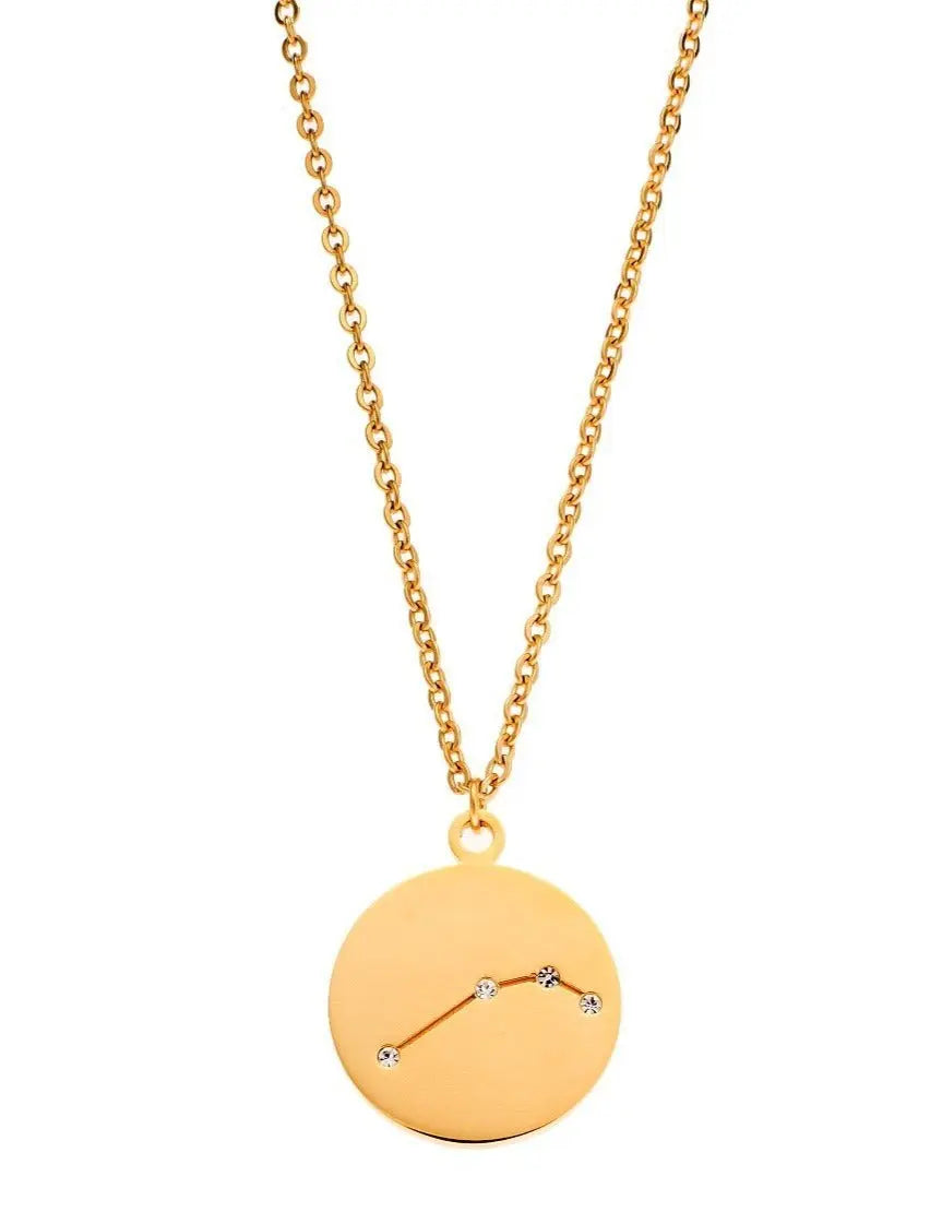 Puppis PUP30081G Κολιέ Ζώδιο Κριός Από Ατσάλι - Κοσμηματοπωλείο Goldy