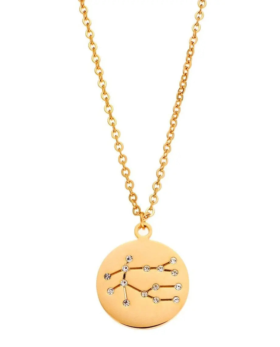 Puppis PUP30082G Κολιέ Ζώδιο Δίδυμοι Από Ατσάλι - Κοσμηματοπωλείο Goldy