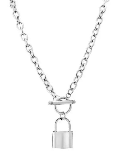 Puppis PUP33241S Κολιέ Από Ανοξείδωτο Ατσάλι με Λουκέτο - Κοσμηματοπωλείο Goldy