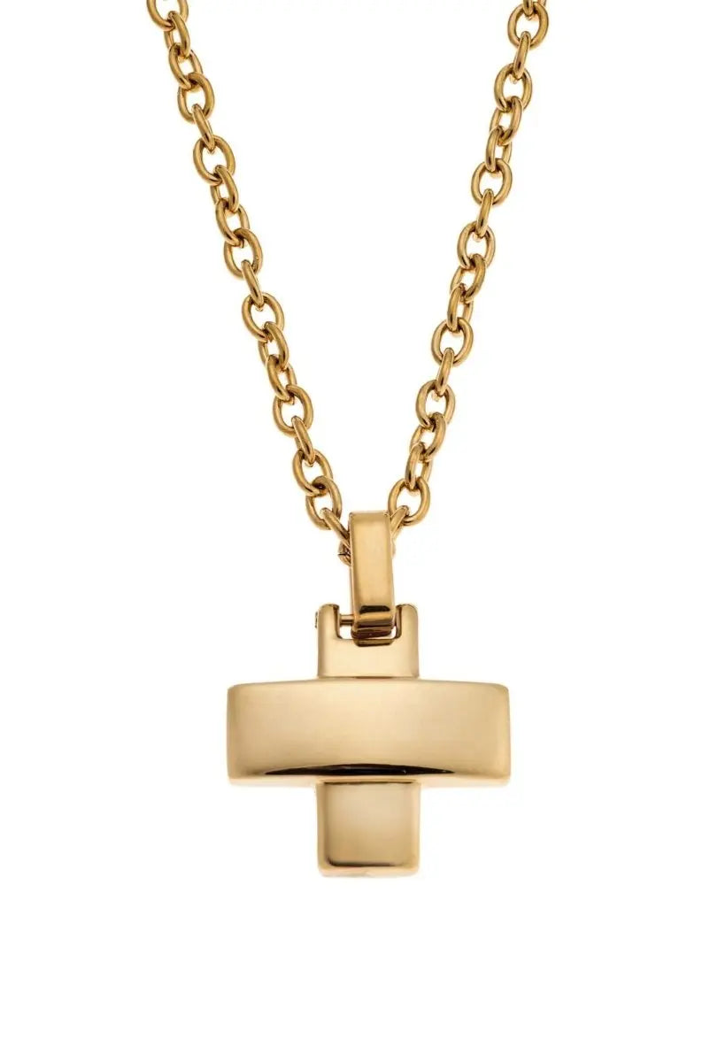 Puppis PUP56925G Σταυρός Ανδρικός Από Επιχρυσωμένο Ατσάλι - Κοσμηματοπωλείο Goldy