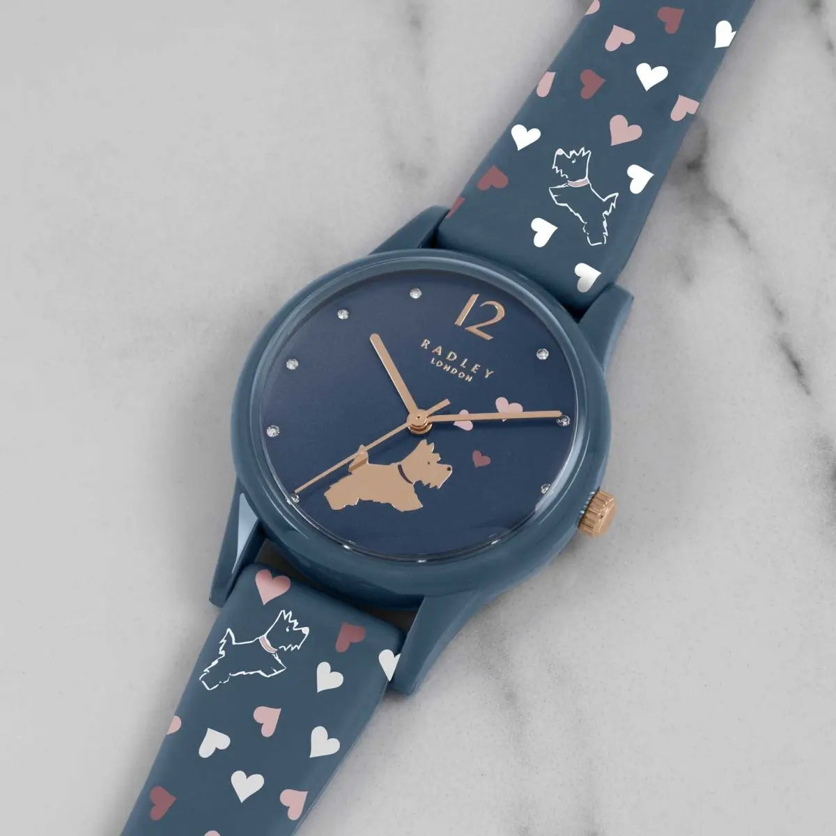 Radley London RY21376 Heart Blue Silicon Strap - Κοσμηματοπωλείο Goldy