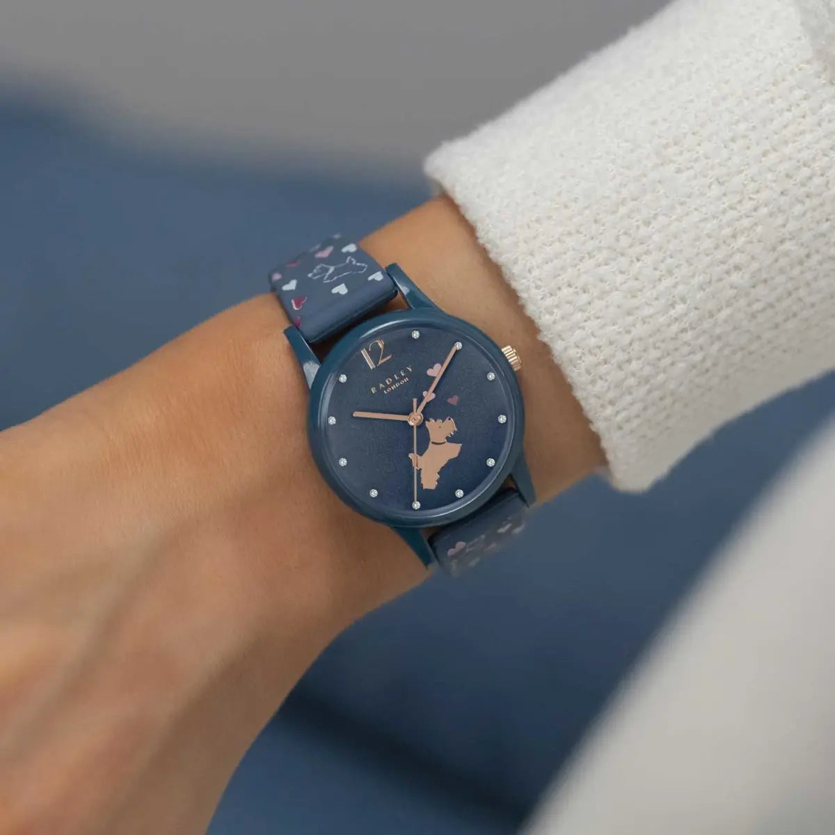 Radley London RY21376 Heart Blue Silicon Strap - Κοσμηματοπωλείο Goldy