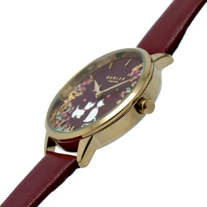Radley London RY21488 Dog & Cat Burgundy Leather Strap - Κοσμηματοπωλείο Goldy