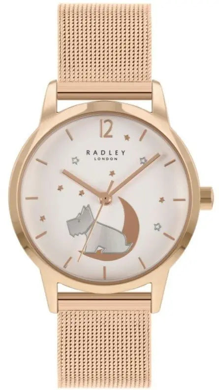 Radley London RY4536A Dog in Moon Rose Gold Mesh Strap - Κοσμηματοπωλείο Goldy