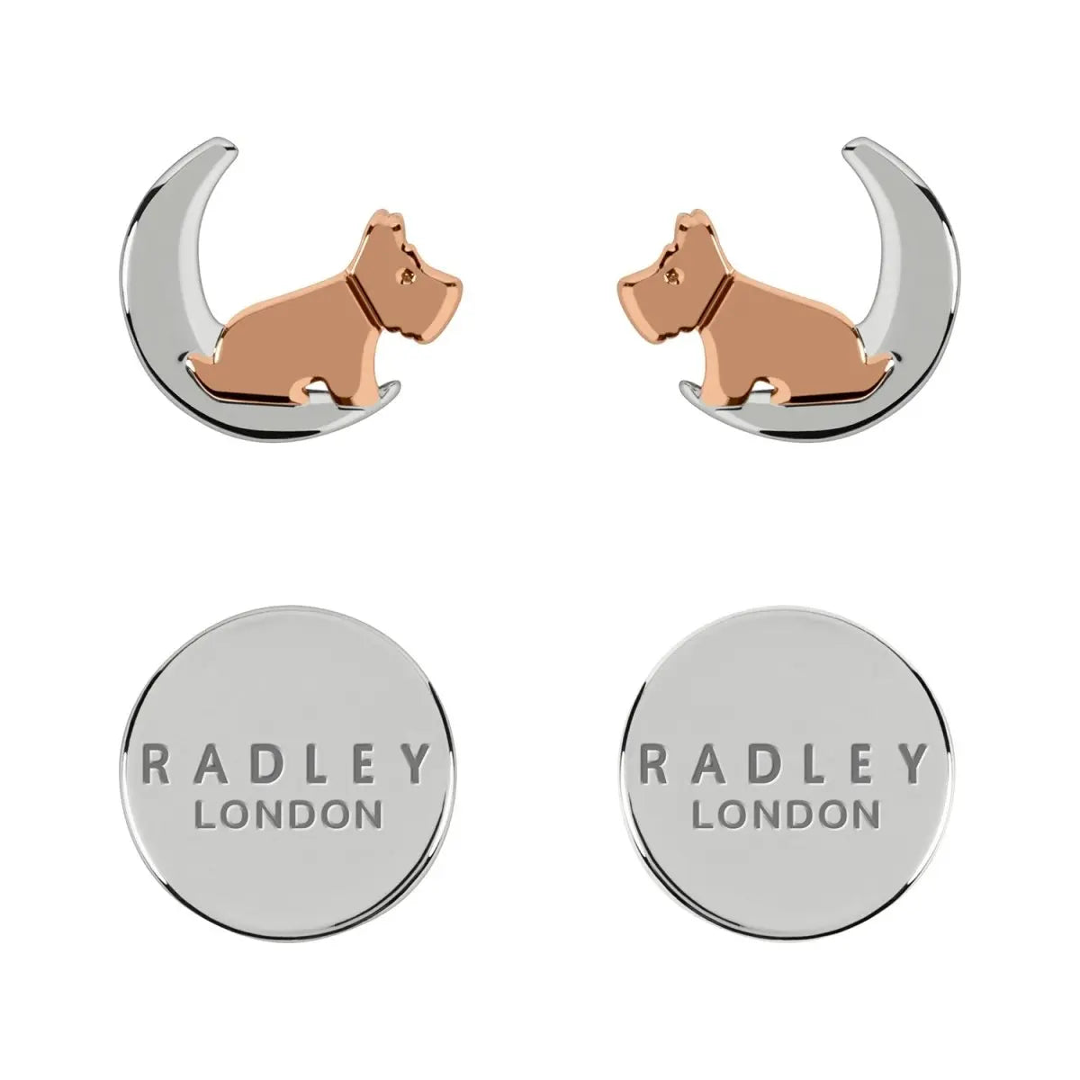 Radley London RYJ1211S Σκουλαρίκια Dog & Moon από Επιπλατινωμένο Ασήμι - Κοσμηματοπωλείο Goldy