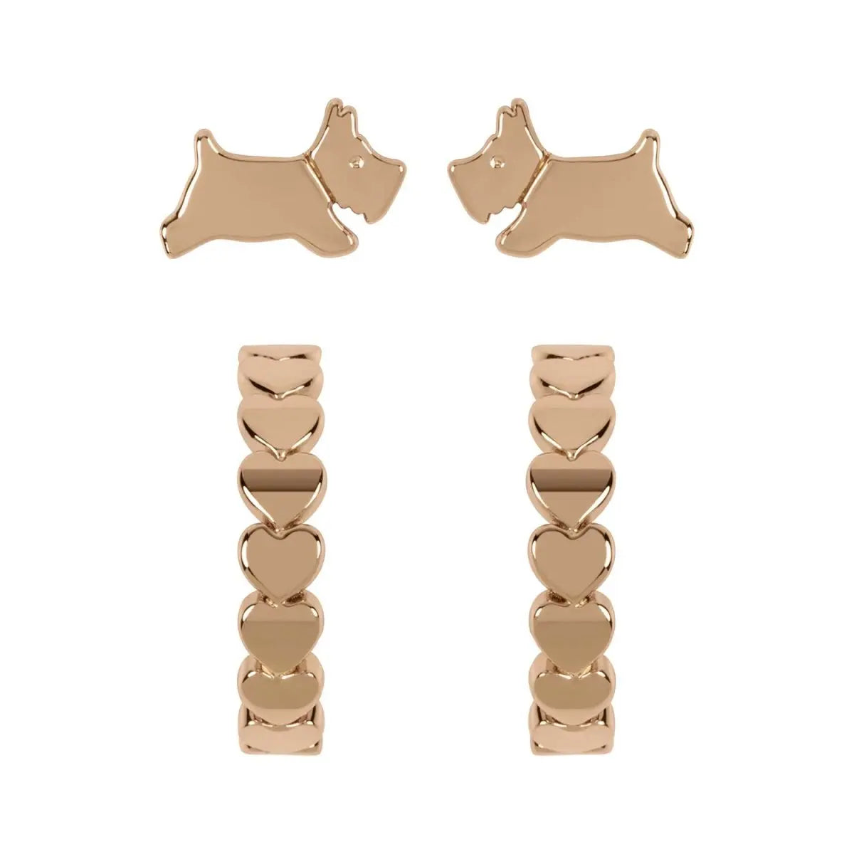 Radley London RYJ1214S Σκουλαρίκια Dog από Ροζ Χρυσό Ασήμι - Κοσμηματοπωλείο Goldy