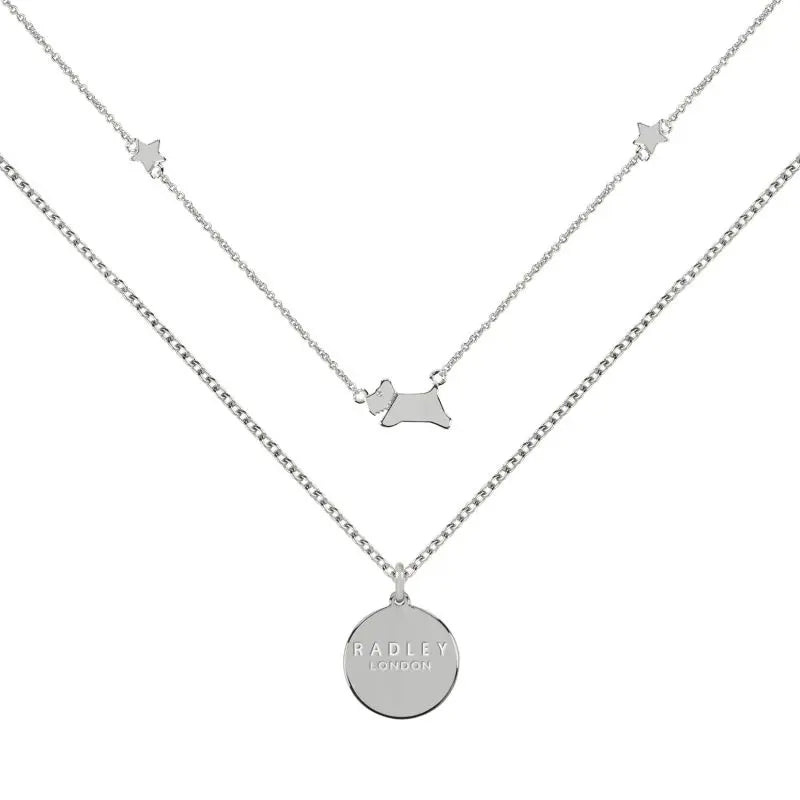 Radley London RYJ2209S Διπλό Κολιέ Dog & Circle από Ατσάλι - Κοσμηματοπωλείο Goldy