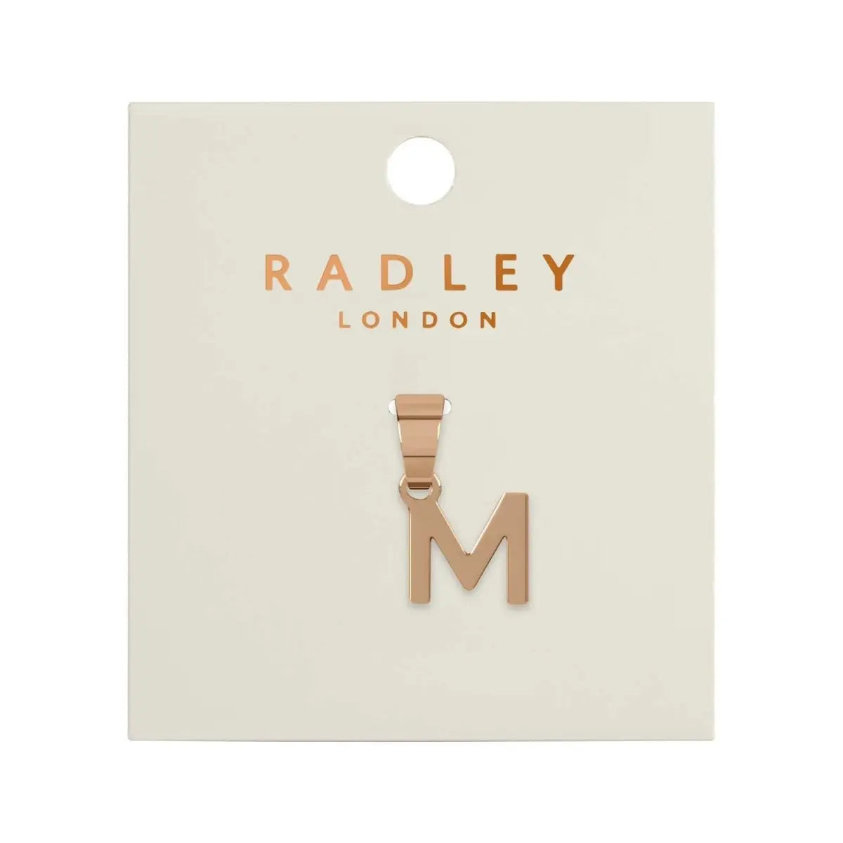 Radley London RYJ6032S Μονόγραμμα Μ από Ροζ Επιχρυσωμένο Ατσάλι - Κοσμηματοπωλείο Goldy