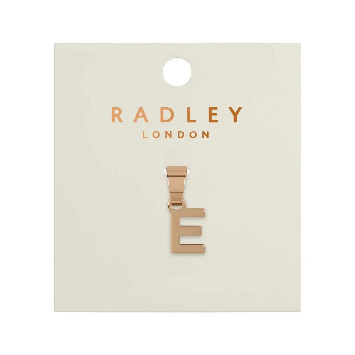 Radley London RYJ6034S Μονόγραμμα E από Ροζ Επιχρυσωμένο Ατσάλι - Κοσμηματοπωλείο Goldy