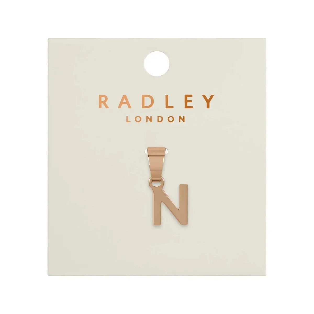 Radley London RYJ6040S Μονόγραμμα N από Ροζ Επιχρυσωμένο Ατσάλι - Κοσμηματοπωλείο Goldy