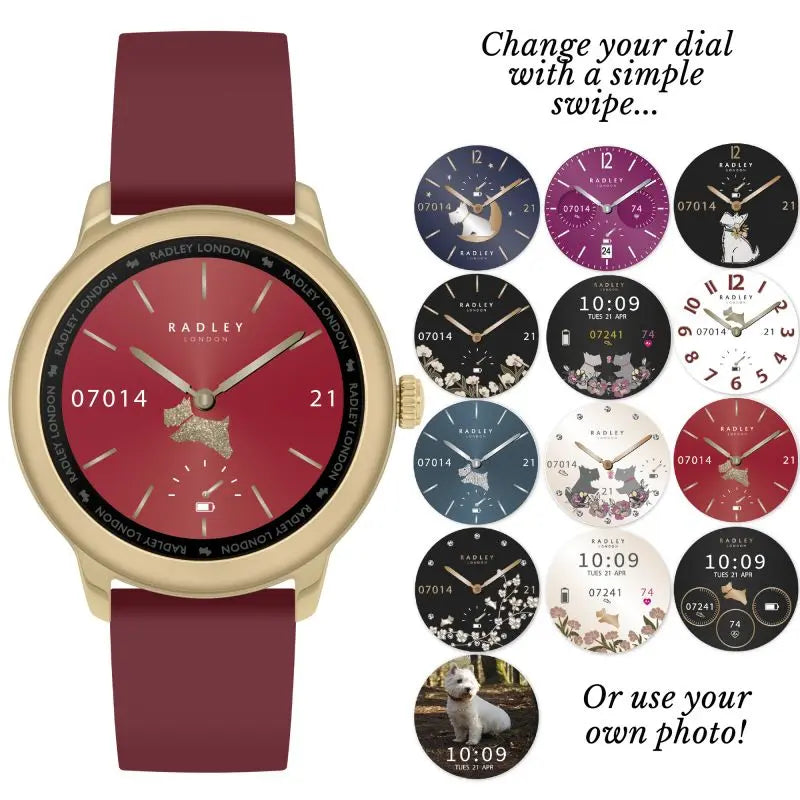 Radley London RYS07-2070-SET Series 7 Smartwatch Red/Black Silicon Strap - Κοσμηματοπωλείο Goldy