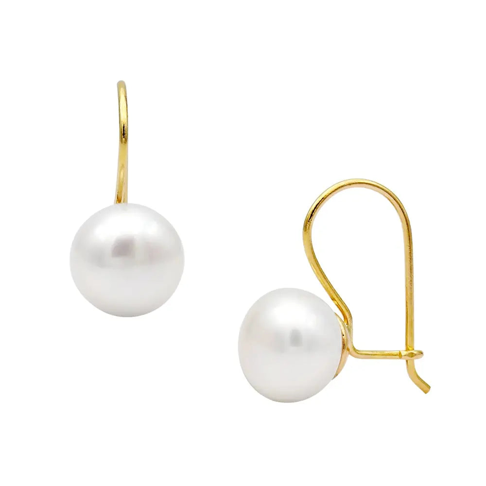 Σκουλαρίκια 110297 με Μαργαριτάρια Fresh Water Pearl 8.5-9mm 14ct - Κοσμηματοπωλείο Goldy