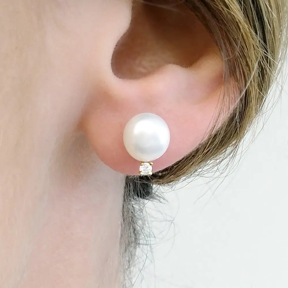 Σκουλαρίκια 110329 με Μαργαριτάρια Fresh Water Pearl 7.5-8mm 14ct - Κοσμηματοπωλείο Goldy