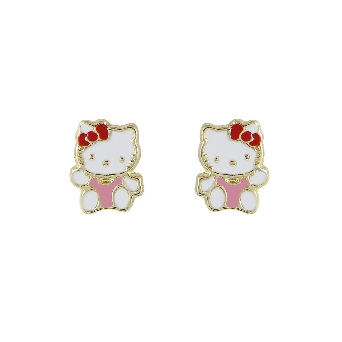 Σκουλαρίκια SK286 Παιδικά Από Χρυσό 9ct με Hello Kitty - Κοσμηματοπωλείο Goldy
