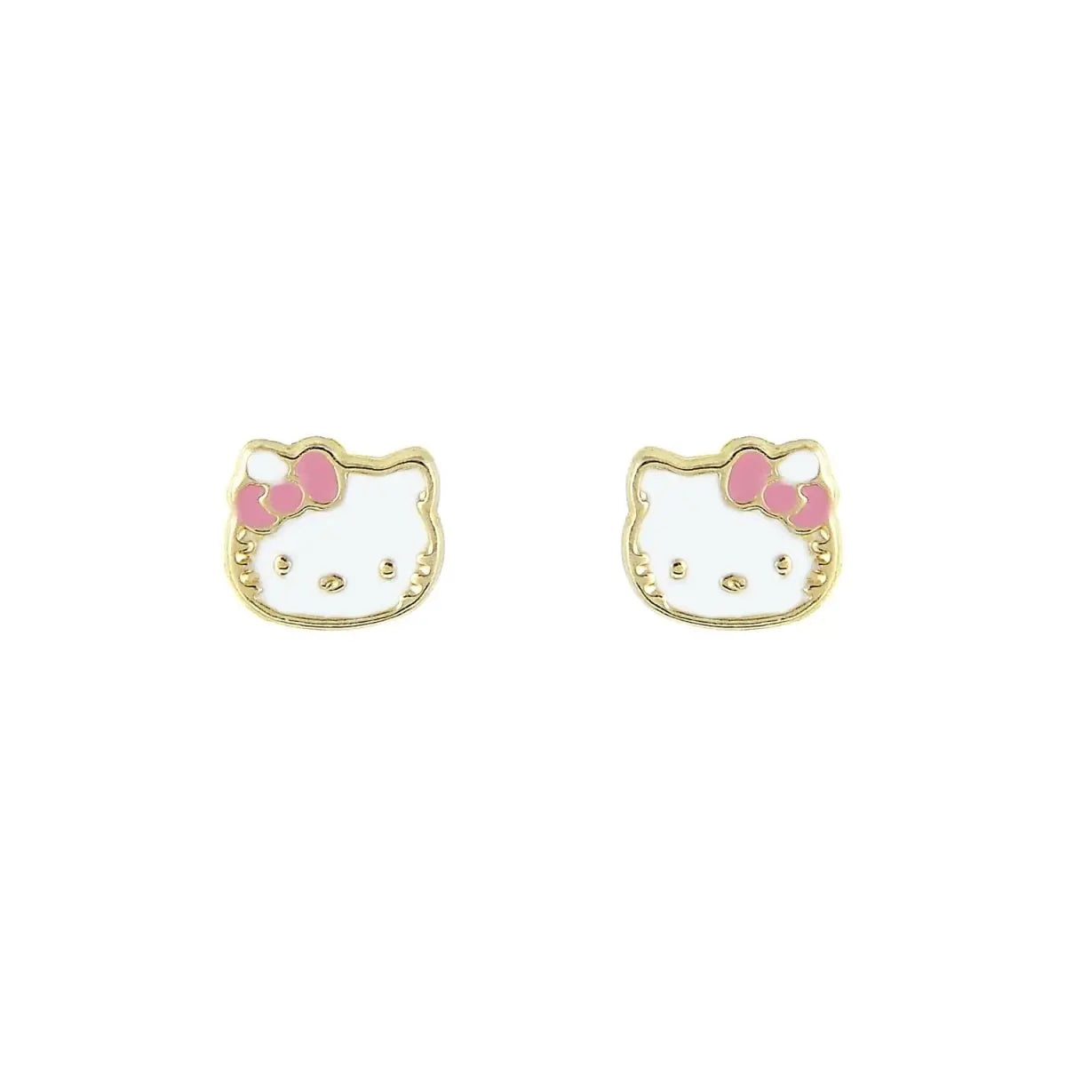 Σκουλαρίκια SK287 Παιδικά Από Χρυσό 9ct με Hello Kitty - Κοσμηματοπωλείο Goldy