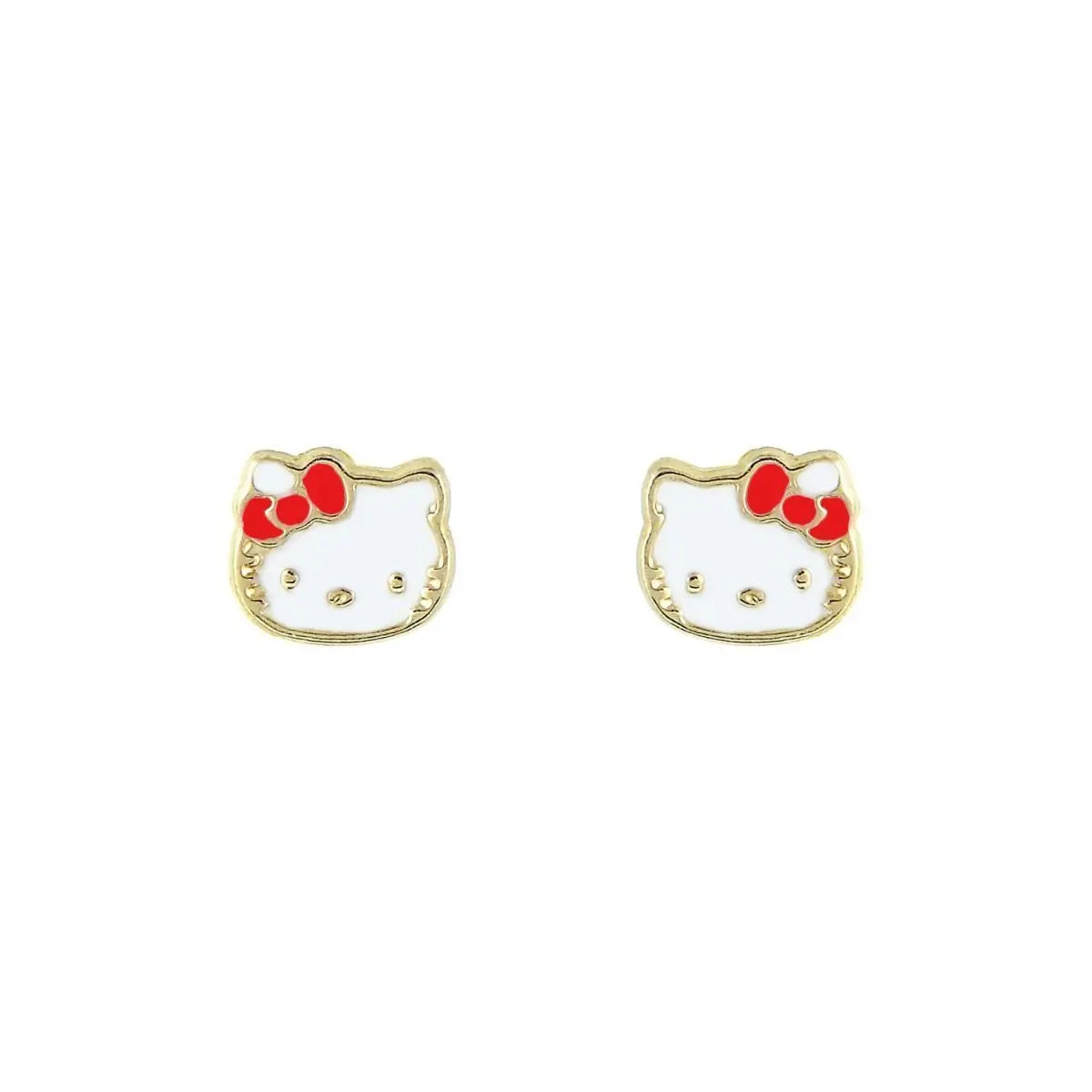 Σκουλαρίκια SK288 Παιδικά Από Χρυσό 9ct με Hello Kitty - Κοσμηματοπωλείο Goldy