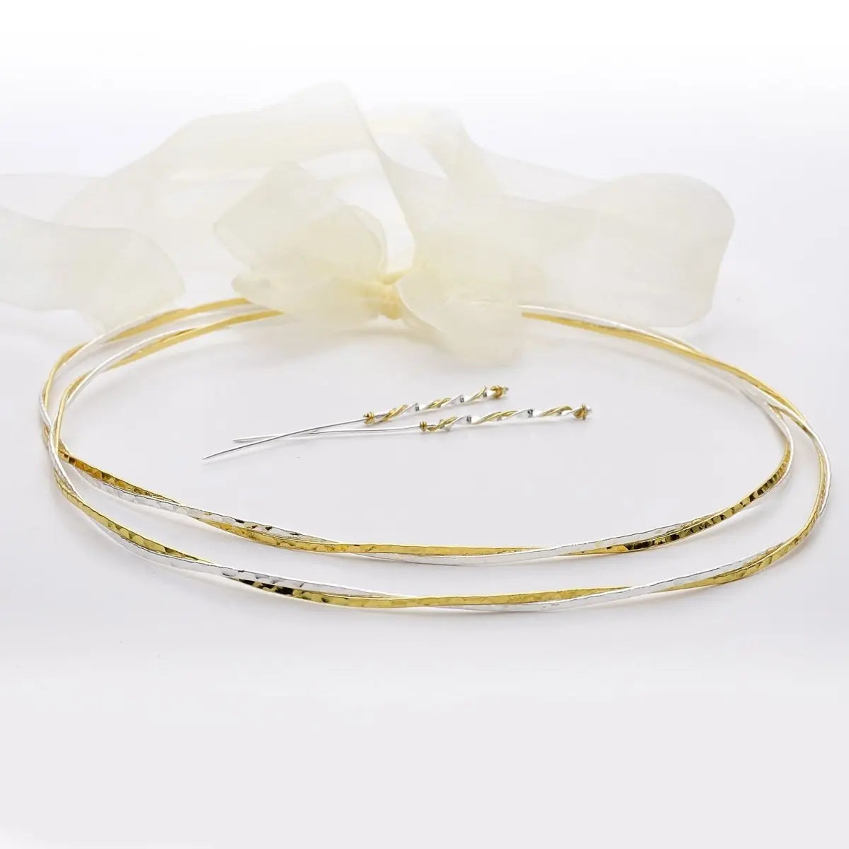 Στέφανα Γάμου E303 Επάργυρα Δίχρωμα - Κοσμηματοπωλείο Goldy