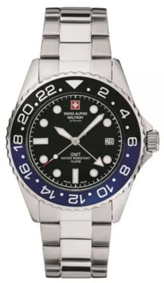 SWISS ALPINE MILITARY SAM7052.1132 Master Diver GMT Stainless Steel Bracelet - Κοσμηματοπωλείο Goldy