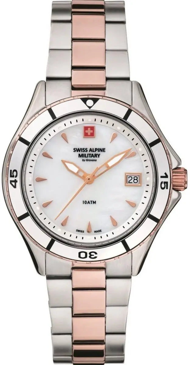 SWISS ALPINE MILITARY SAM7740.1153 Nautilus Two Tone Stainless Steel Bracelet - Κοσμηματοπωλείο Goldy