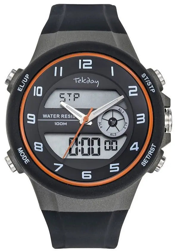TEKDAY 656205 Anadigi Black Plastic Strap - Κοσμηματοπωλείο Goldy