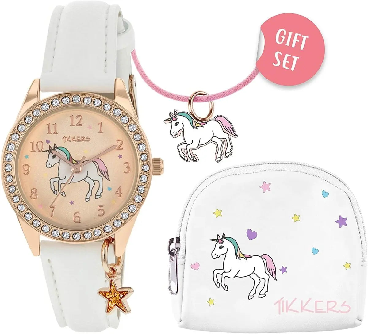 Tikkers ATK1063 Kids Unicorn Gift Set White PU Strap - Κοσμηματοπωλείο Goldy