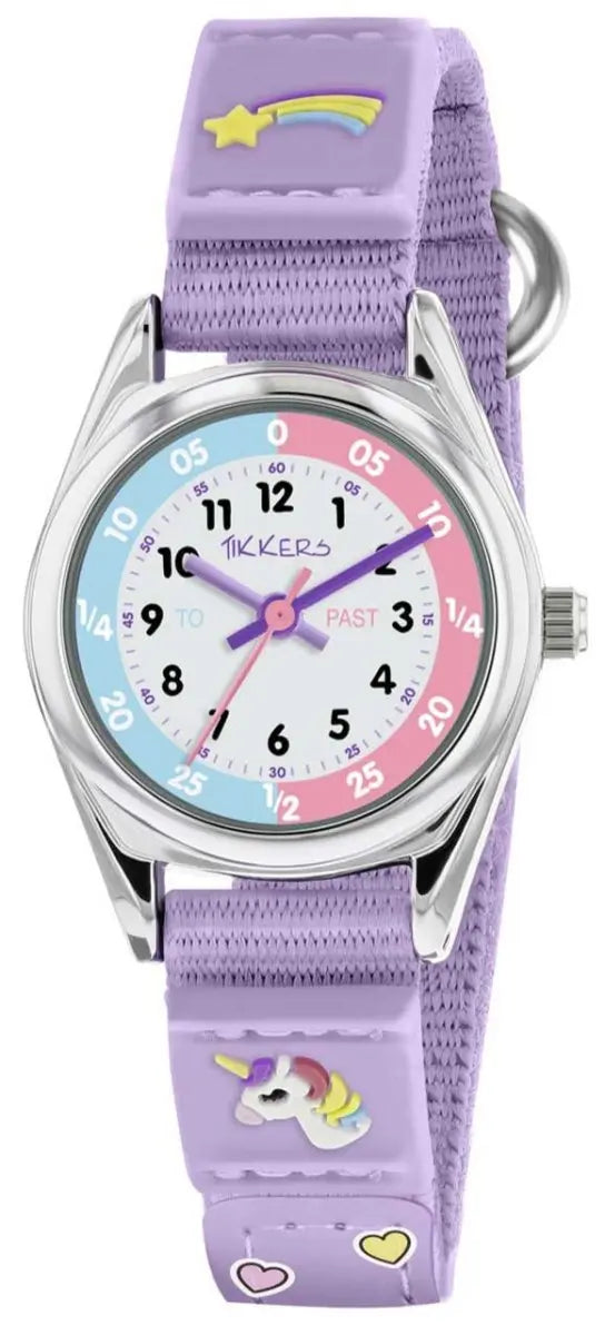 Tikkers TK0148 Kids Magical Collection Purple Fabric Strap - Κοσμηματοπωλείο Goldy