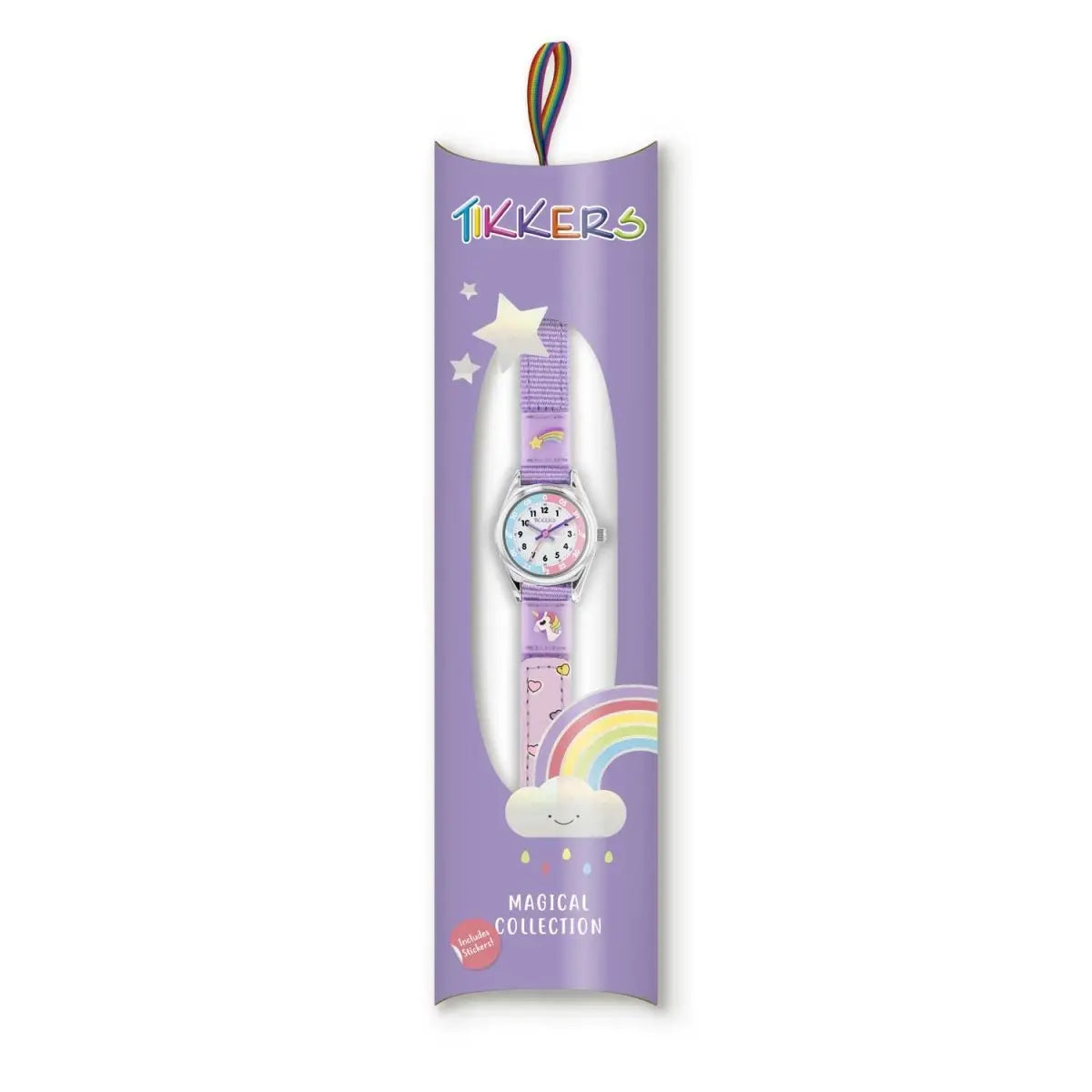 Tikkers TK0148 Kids Magical Collection Purple Fabric Strap - Κοσμηματοπωλείο Goldy