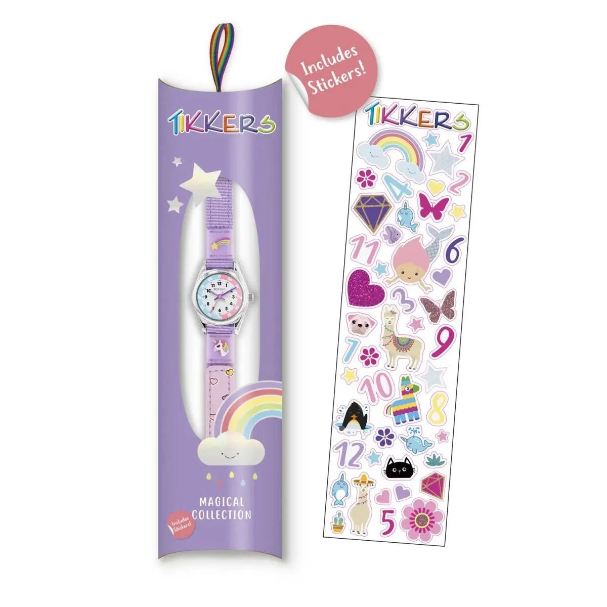 Tikkers TK0148 Kids Magical Collection Purple Fabric Strap - Κοσμηματοπωλείο Goldy