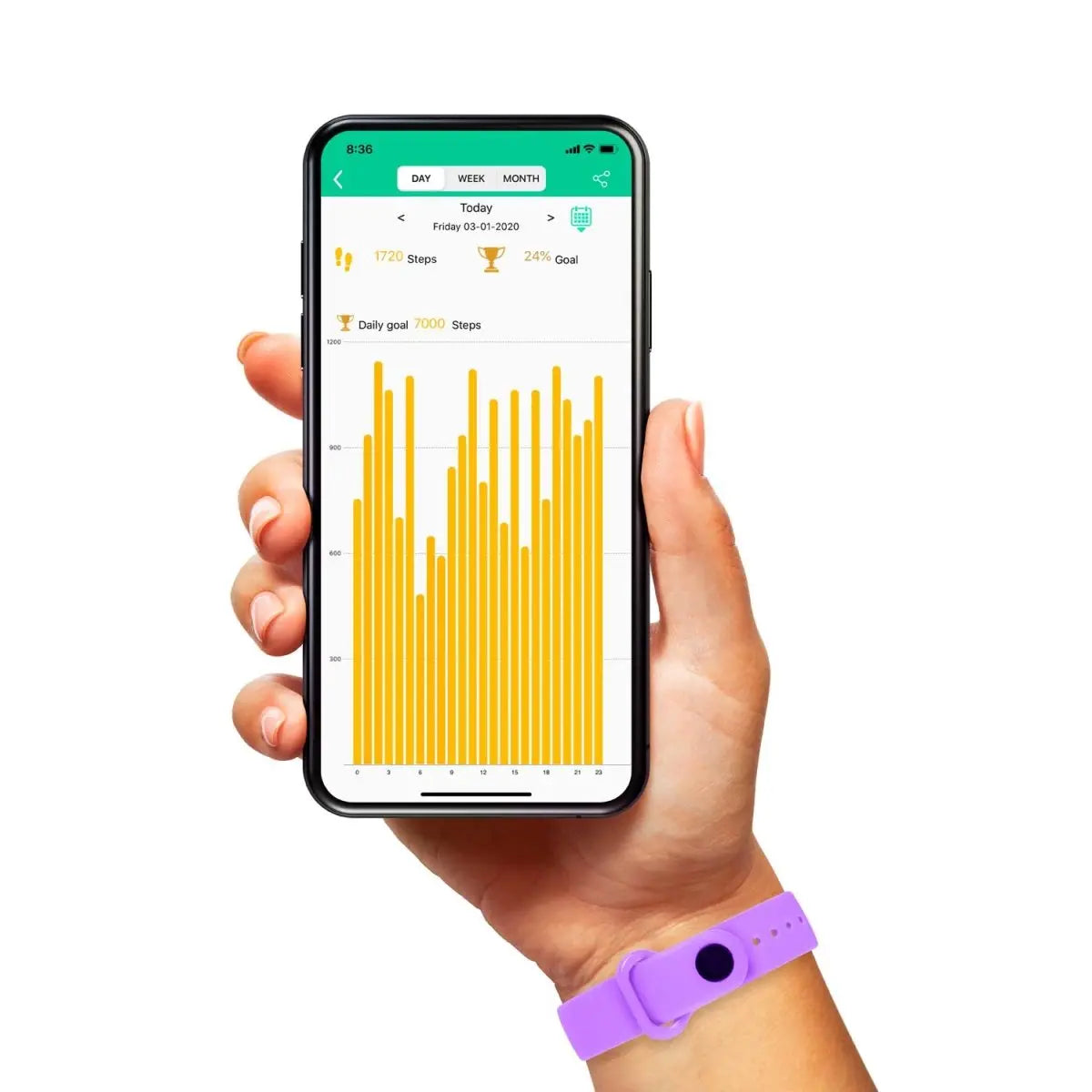 Tikkers TKS01-0009 Kids Smart Fitness Tracker Purple Silicon Strap - Κοσμηματοπωλείο Goldy