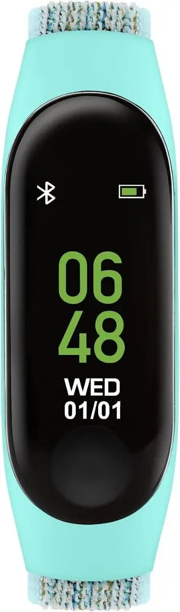 Tikkers TKS01-0020 Kids Smart Fitness Tracker Aqua Fabric Strap - Κοσμηματοπωλείο Goldy