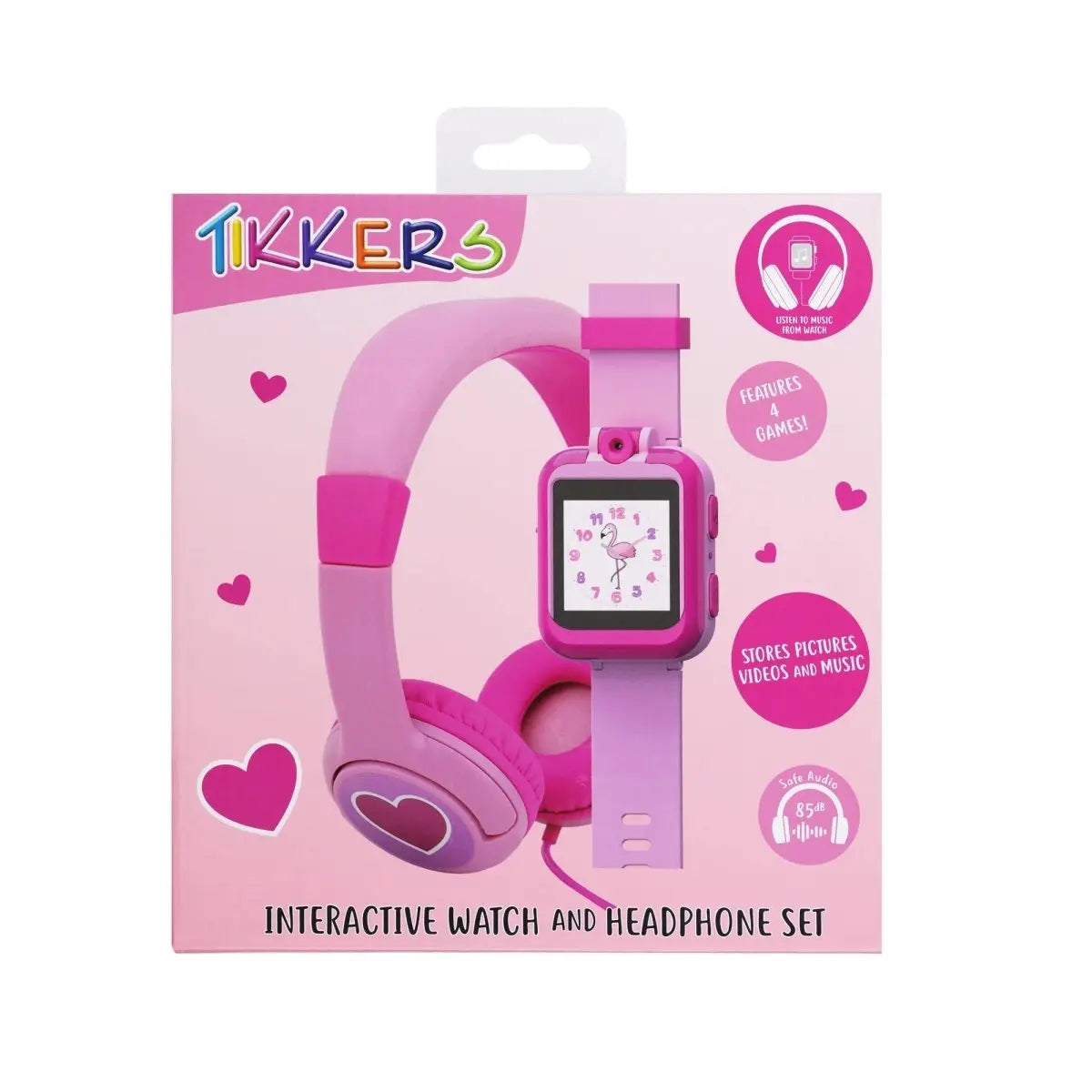 Tikkers TKS02-0001 Kids Smartwatch & Headphone Set Pink Silicon Strap - Κοσμηματοπωλείο Goldy