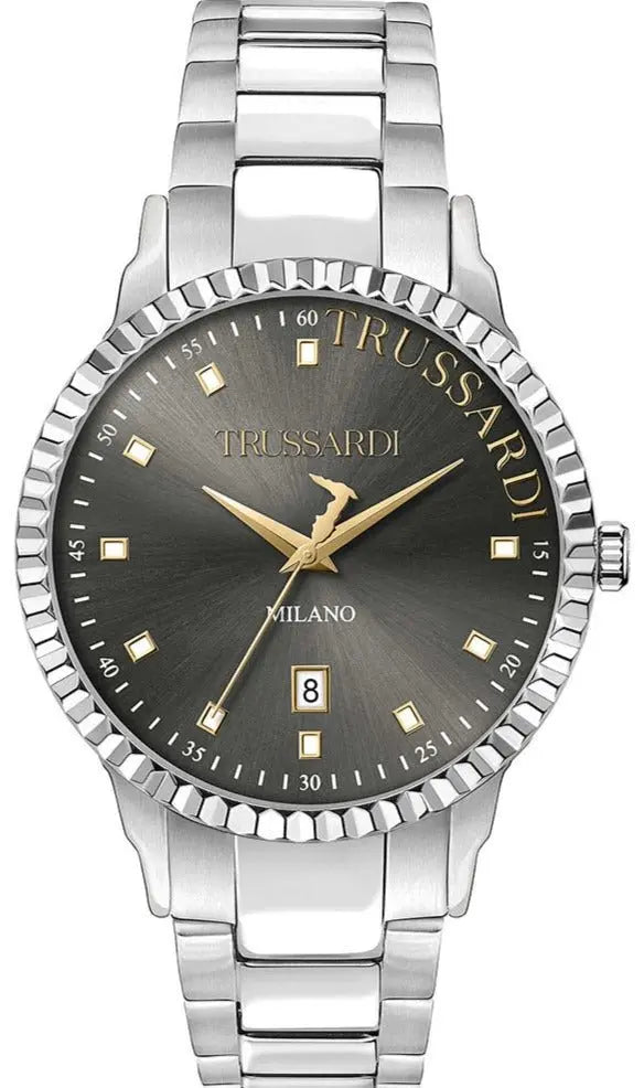 TRUSSARDI R2453141009 T-Bent Silver Stainless Steel Bracelet - Κοσμηματοπωλείο Goldy