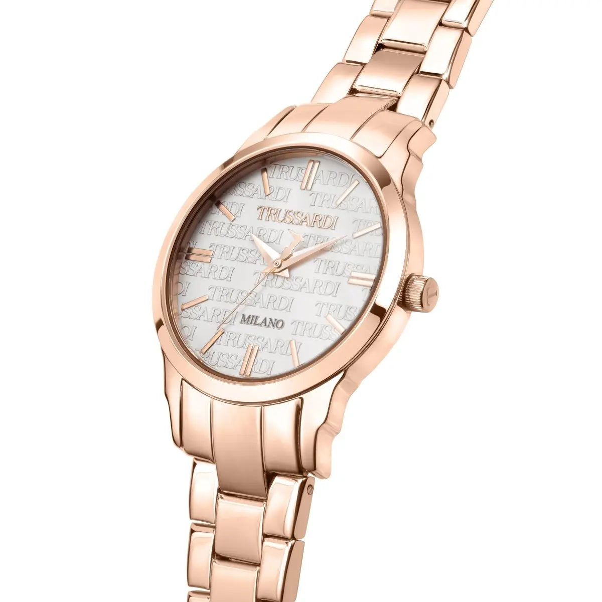 TRUSSARDI R2453141506 T-Bent Rose Gold Stainless Steel Bracelet - Κοσμηματοπωλείο Goldy