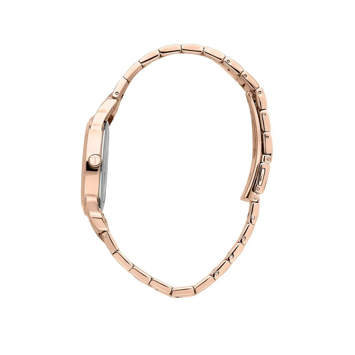 TRUSSARDI R2453141506 T-Bent Rose Gold Stainless Steel Bracelet - Κοσμηματοπωλείο Goldy
