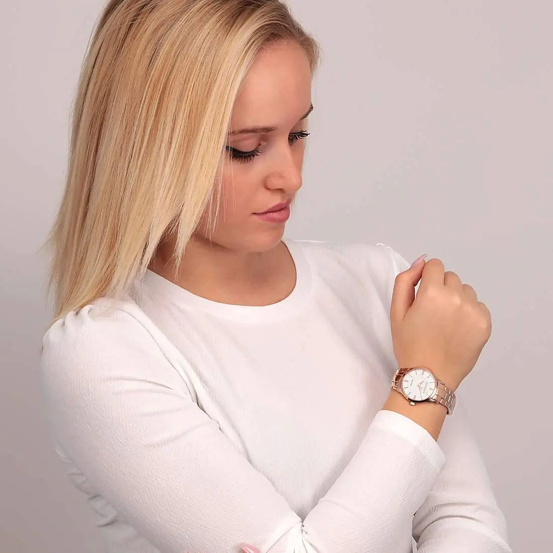 TRUSSARDI R2453141506 T-Bent Rose Gold Stainless Steel Bracelet - Κοσμηματοπωλείο Goldy