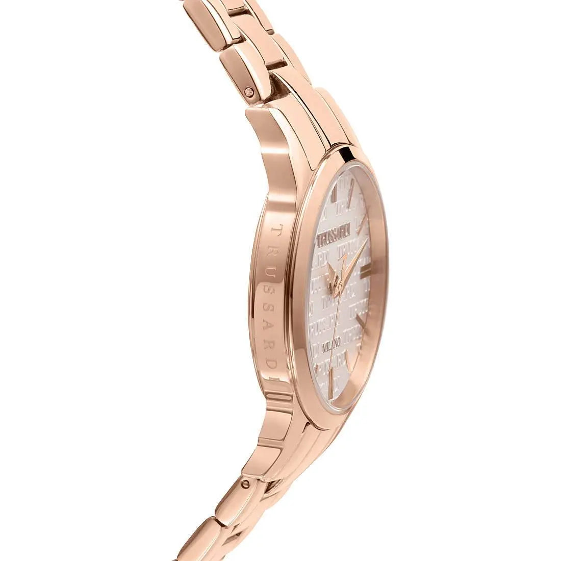 TRUSSARDI R2453141506 T-Bent Rose Gold Stainless Steel Bracelet - Κοσμηματοπωλείο Goldy